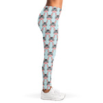 Cute Cartoon Donkey Pattern Print Women's Leggings