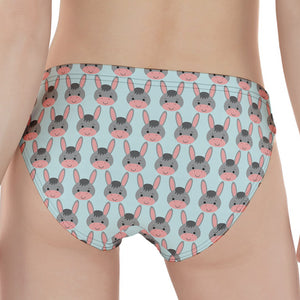 Cute Cartoon Donkey Pattern Print Women's Panties