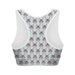 Cute Cartoon Donkey Pattern Print Women's Sports Bra