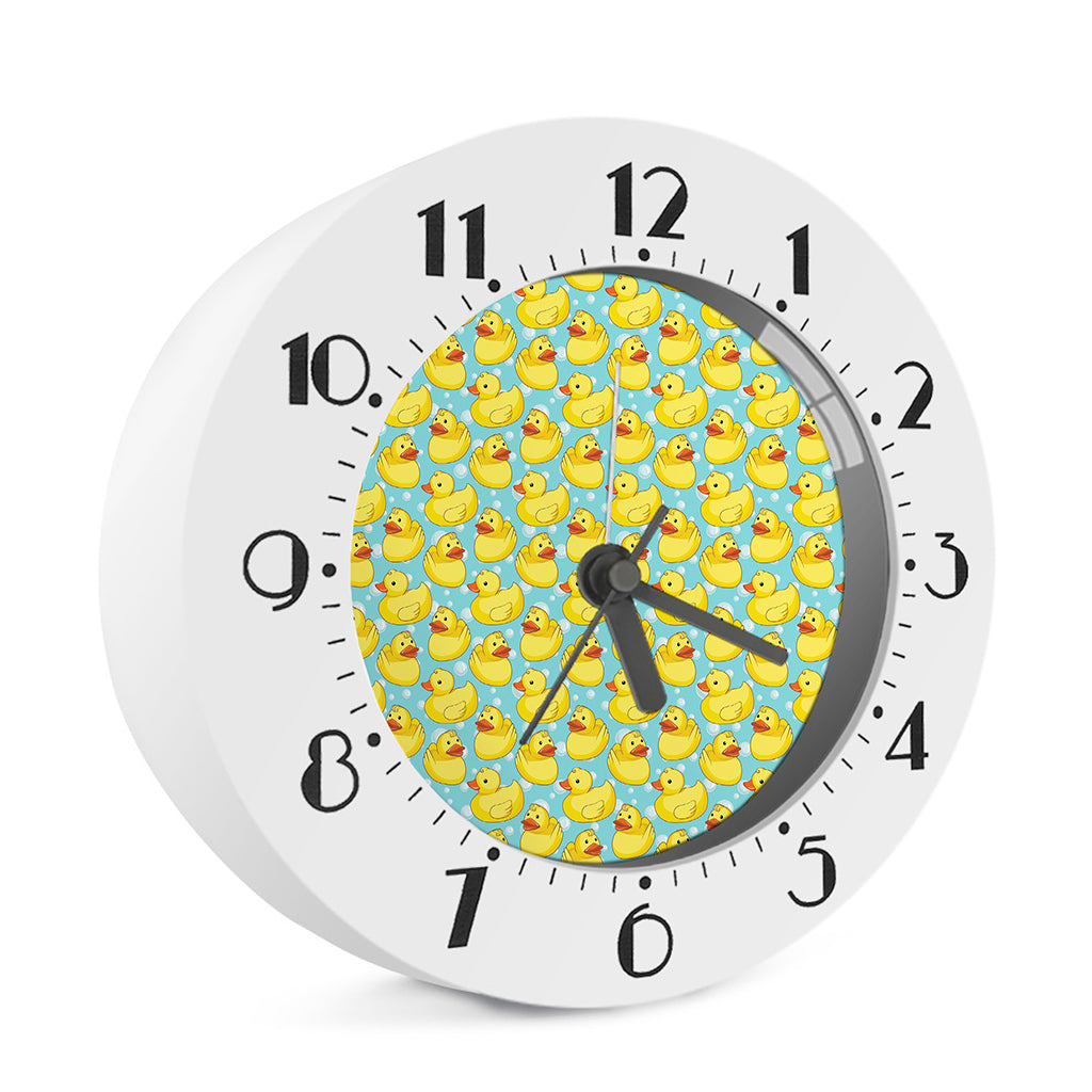 Cute Cartoon Duck Pattern Print Alarm Clock