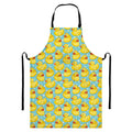 Cute Cartoon Duck Pattern Print Bib Apron With Pocket
