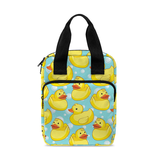 Cute Cartoon Duck Pattern Print Bible Tote Bag