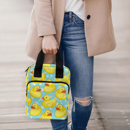 Cute Cartoon Duck Pattern Print Bible Tote Bag