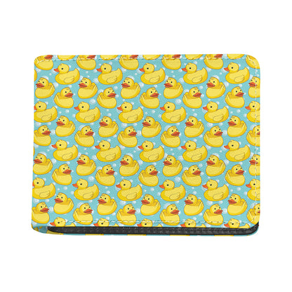 Cute Cartoon Duck Pattern Print Bifold Wallet