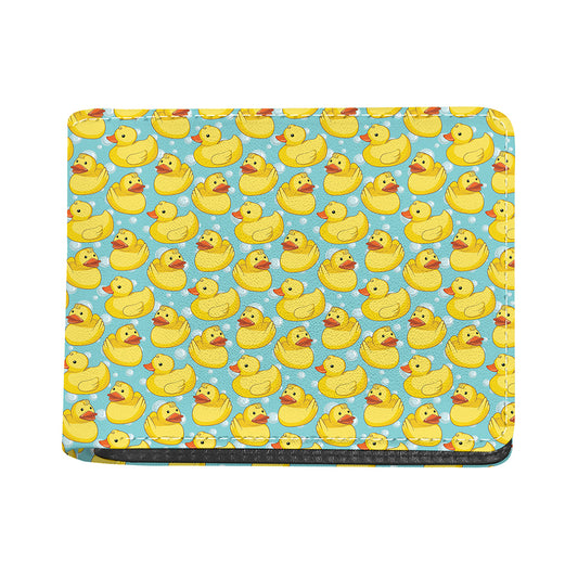 Cute Cartoon Duck Pattern Print Bifold Wallet