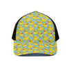 Cute Cartoon Duck Pattern Print Black Mesh Trucker Cap