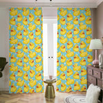 Cute Cartoon Duck Pattern Print Blackout Pencil Pleat Curtains