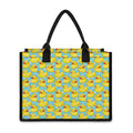Cute Cartoon Duck Pattern Print Canvas Tote Bag