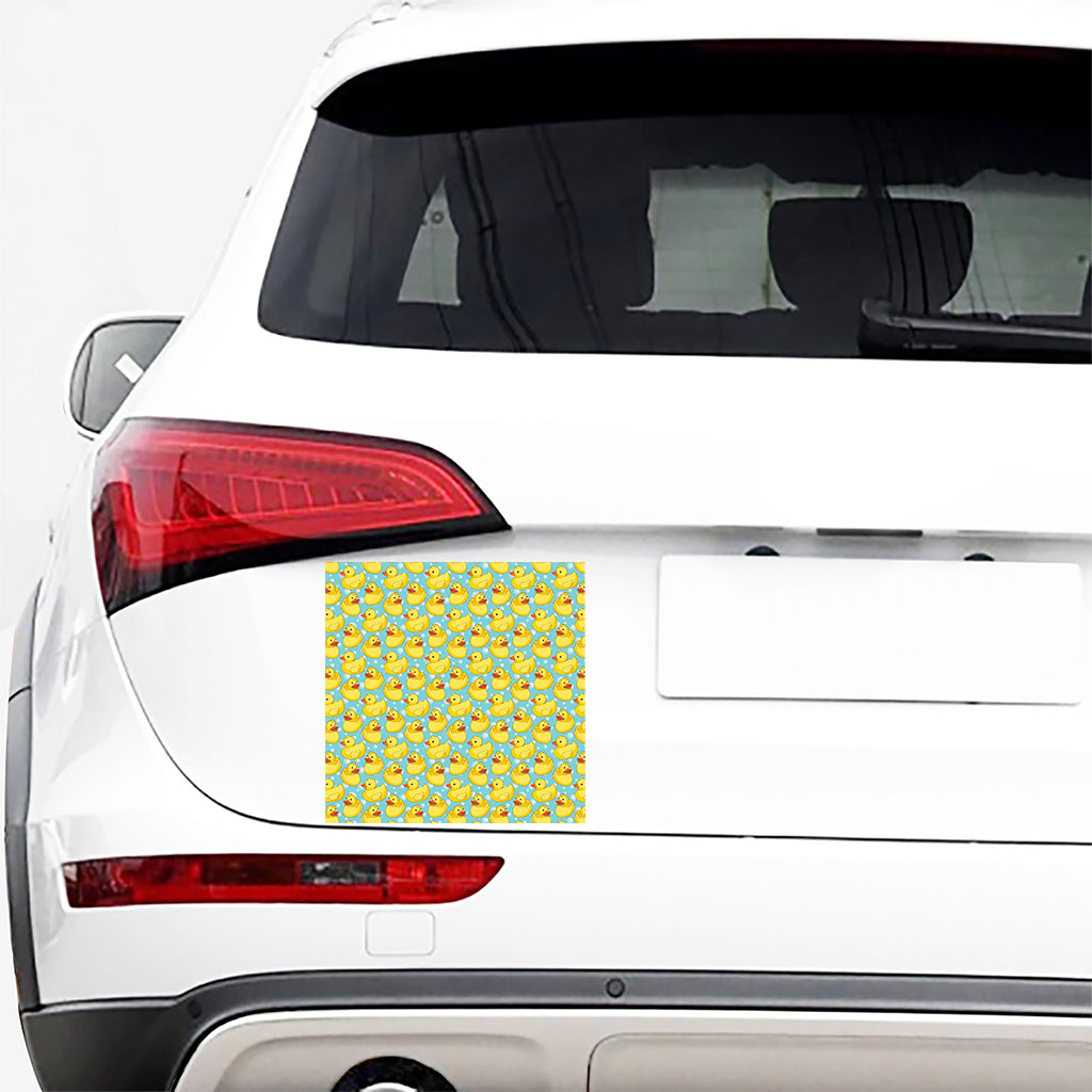 Cute Cartoon Duck Pattern Print Car Sticker