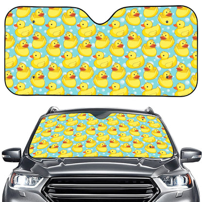 Cute Cartoon Duck Pattern Print Car Windshield Sun Shade