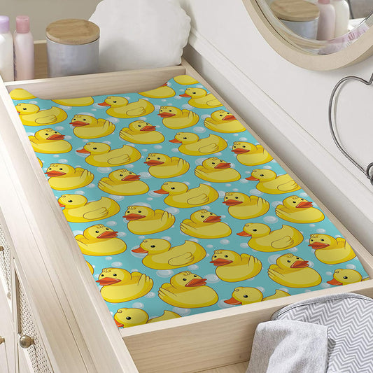 Cute Cartoon Duck Pattern Print Changing Pad Cover