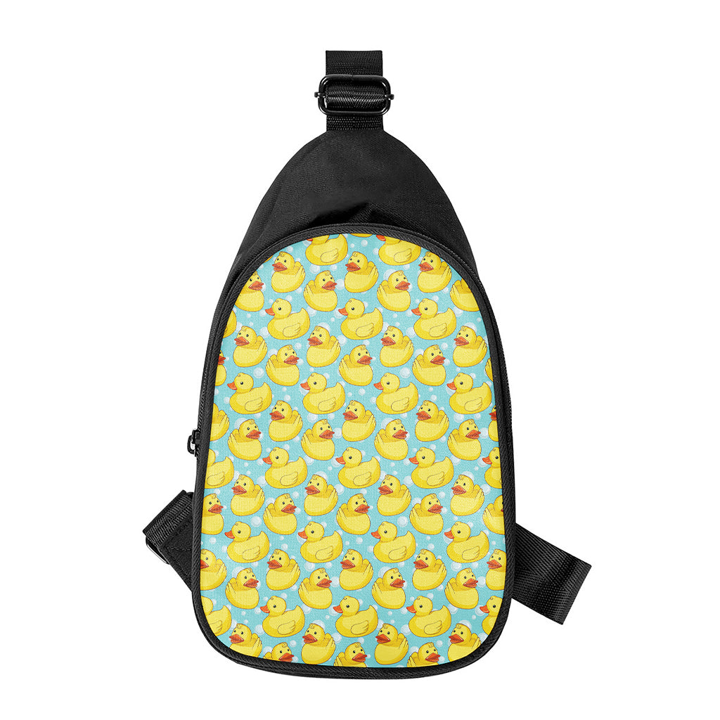 Cute Cartoon Duck Pattern Print Chest Bag