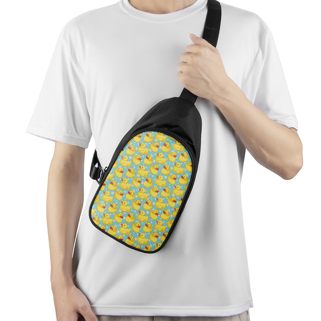 Cute Cartoon Duck Pattern Print Chest Bag