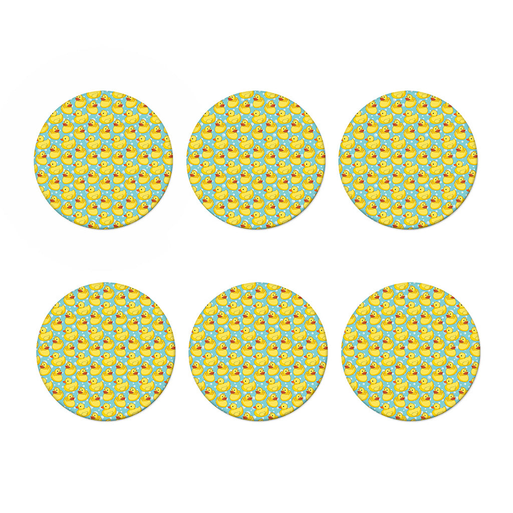 Cute Cartoon Duck Pattern Print Coaster Set