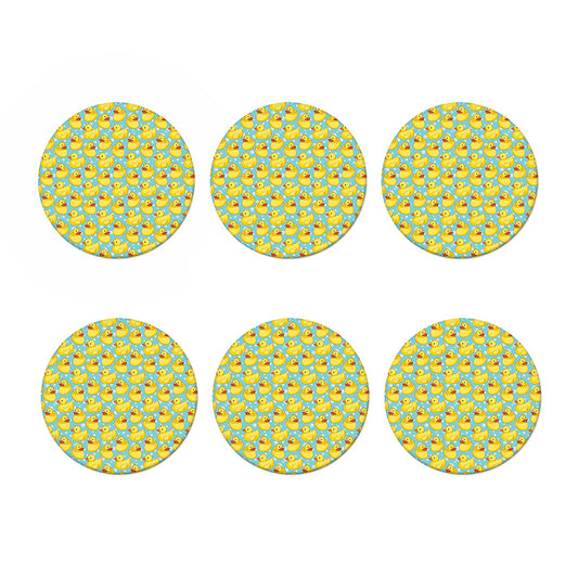 Cute Cartoon Duck Pattern Print Coaster Set