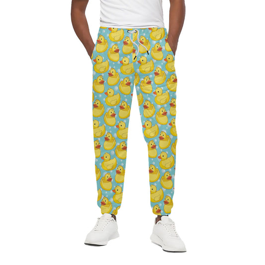 Cute Cartoon Duck Pattern Print Cotton Pants