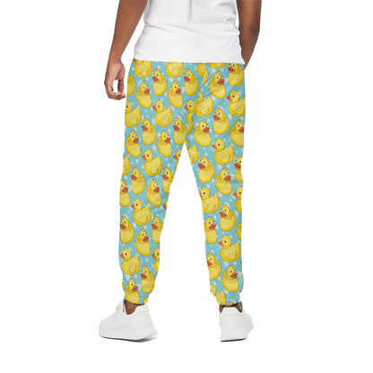Cute Cartoon Duck Pattern Print Cotton Pants