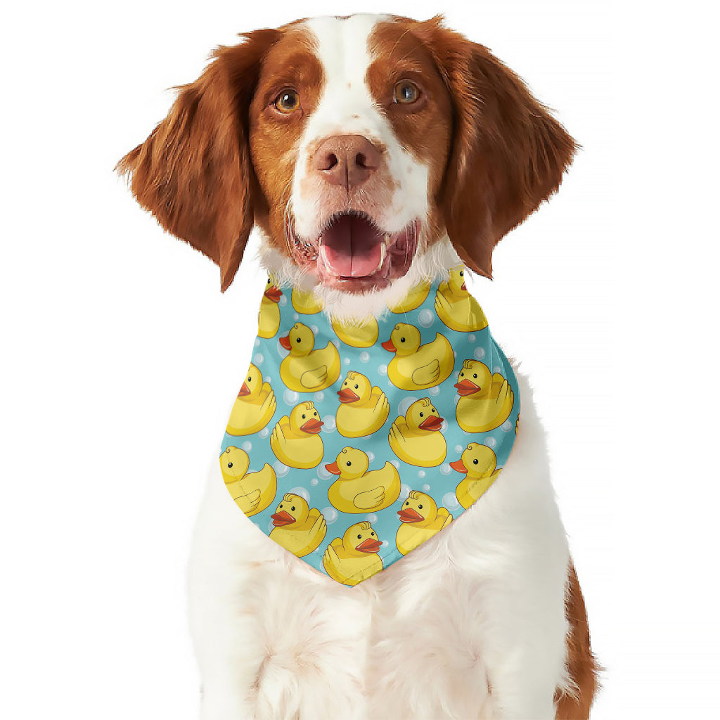 Cute Cartoon Duck Pattern Print Dog Bandana