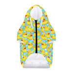 Cute Cartoon Duck Pattern Print Dog Zip Up Hoodie