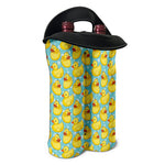 Cute Cartoon Duck Pattern Print Double Neoprene Wine Tote