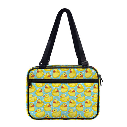 Cute Cartoon Duck Pattern Print Double Strap Bible Bag