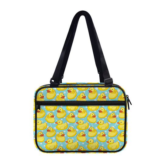 Cute Cartoon Duck Pattern Print Double Strap Bible Bag