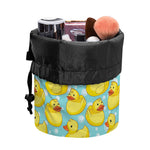 Cute Cartoon Duck Pattern Print Drawstring Makeup Bag