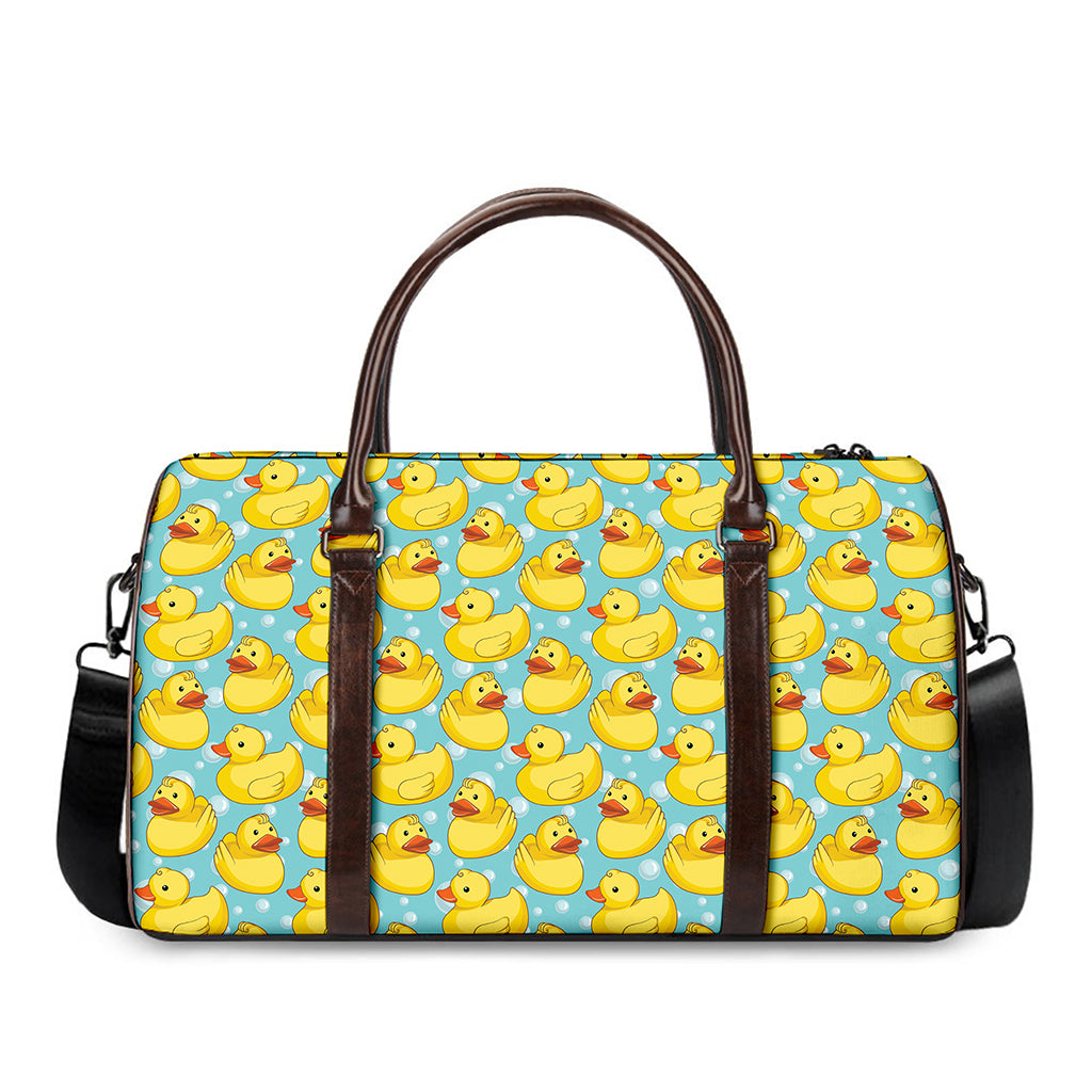 Cute Cartoon Duck Pattern Print Duffle Bag