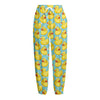 Cute Cartoon Duck Pattern Print Fleece Lined Knit Pants