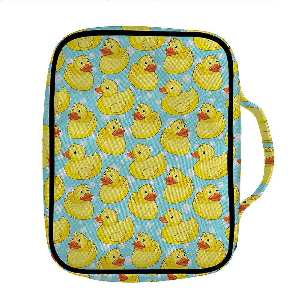 Cute Cartoon Duck Pattern Print Front Pocket Bible Bag