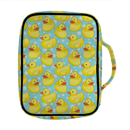 Cute Cartoon Duck Pattern Print Front Pocket Bible Bag