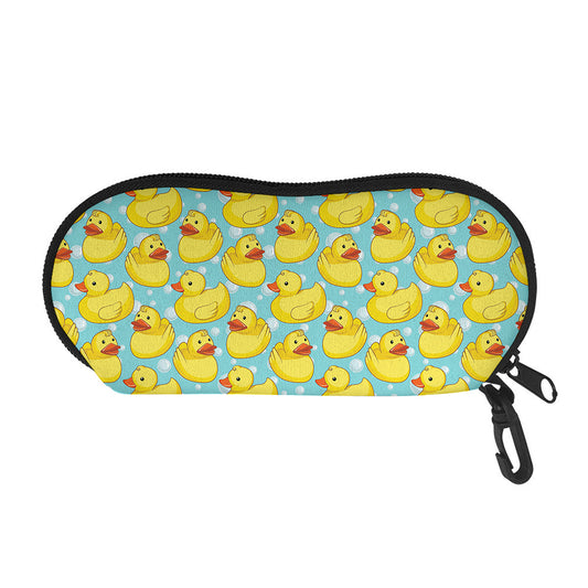 Cute Cartoon Duck Pattern Print Glasses Case