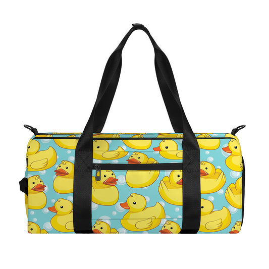 Cute Cartoon Duck Pattern Print Gym Bag