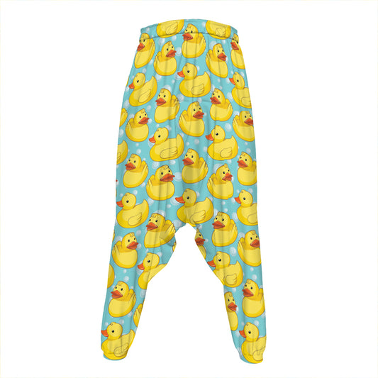 Cute Cartoon Duck Pattern Print Hammer Pants