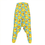 Cute Cartoon Duck Pattern Print Hammer Pants