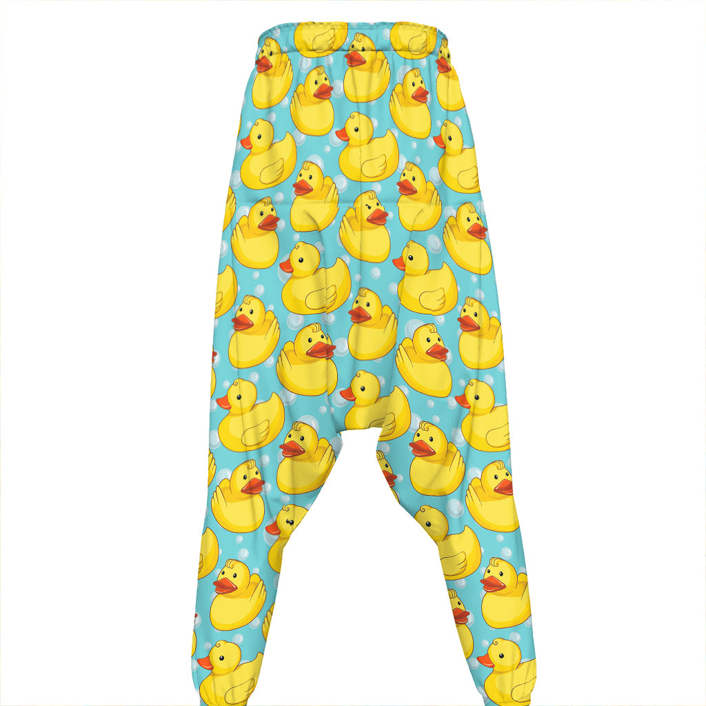 Cute Cartoon Duck Pattern Print Hammer Pants