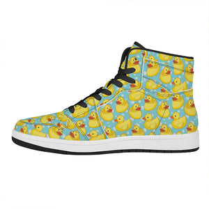 Cute Cartoon Duck Pattern Print High Top Leather Sneakers