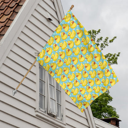 Cute Cartoon Duck Pattern Print House Flag