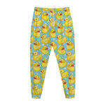 Cute Cartoon Duck Pattern Print Jogger Pants