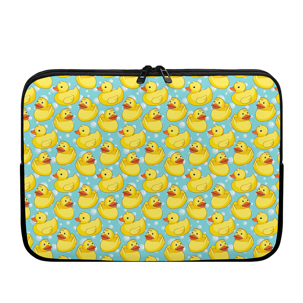 Cute Cartoon Duck Pattern Print Laptop Sleeve