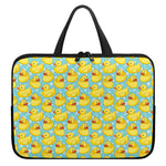 Cute Cartoon Duck Pattern Print Laptop Sleeve With Handle