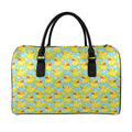 Cute Cartoon Duck Pattern Print Leather Duffel Bag