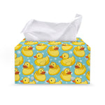 Cute Cartoon Duck Pattern Print Leather Tissue Box Cover