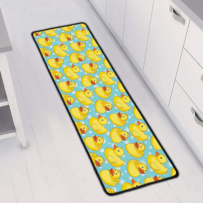 Cute Cartoon Duck Pattern Print Long Kitchen Mat