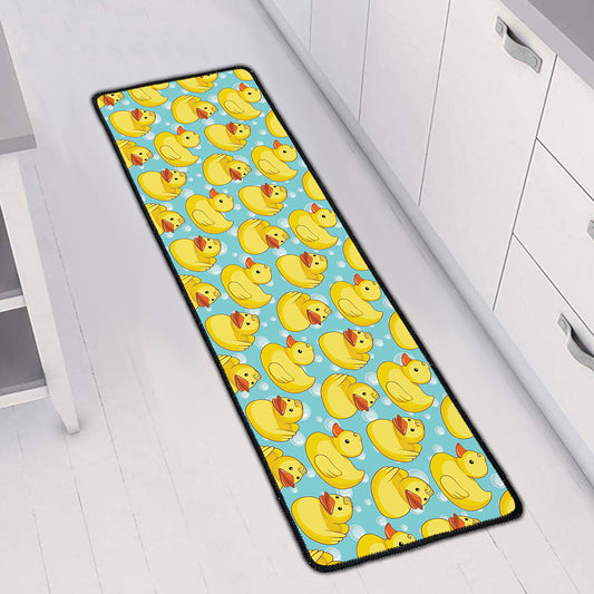 Cute Cartoon Duck Pattern Print Long Kitchen Mat