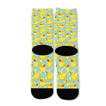 Cute Cartoon Duck Pattern Print Long Socks