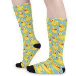 Cute Cartoon Duck Pattern Print Long Socks