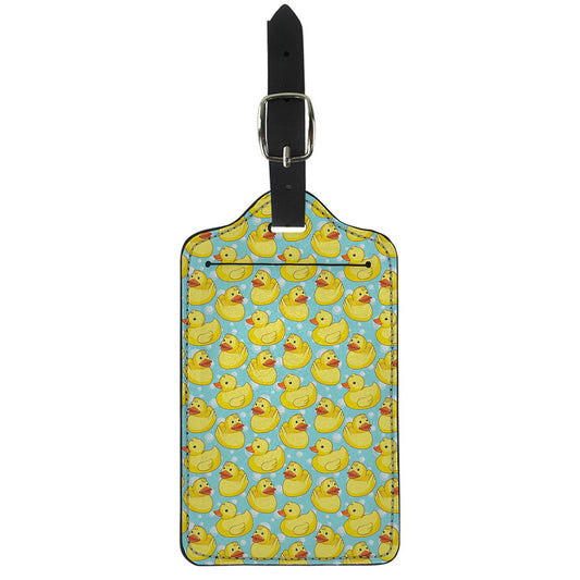 Cute Cartoon Duck Pattern Print Luggage Tag