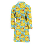 Cute Cartoon Duck Pattern Print Men's Bathrobe