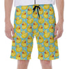 Cute Cartoon Duck Pattern Print Men's Beach Shorts